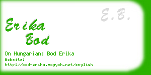 erika bod business card